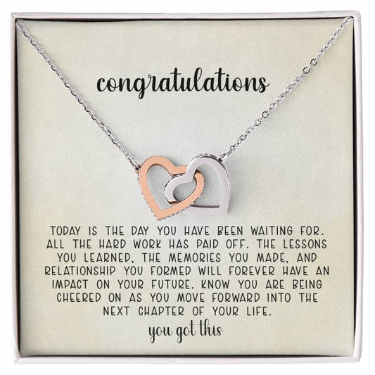 Congratulations | Interlocking Hearts necklace